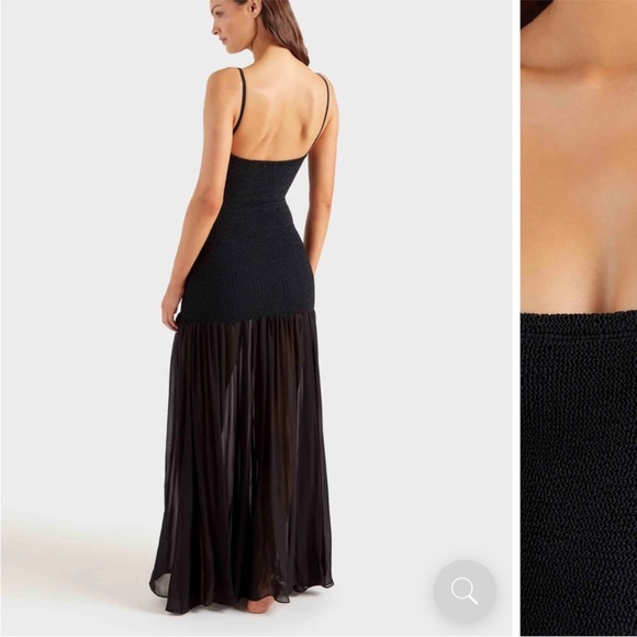 Hunza G Hybrid dress black one size - Picture 3 of 9